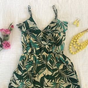 Leaf Print Maxi Dress (new)